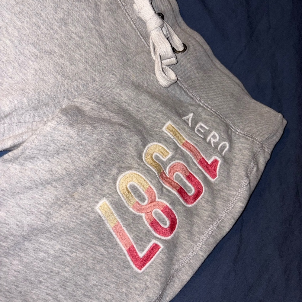 Aero Gray Joggers with Colorful Logo